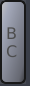 Grey vertical button containing the characters "B" and "C" in adjacent rows.
