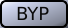 Redish button containing the black characters "BYP".