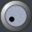 Grey and round widget containing a grey and centered circle as well as a short grey line to indicate the position.