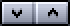 Two grey button horizontally aligned. The left contains a black arrow tip pointing downwards and the right one one pointing upwards.